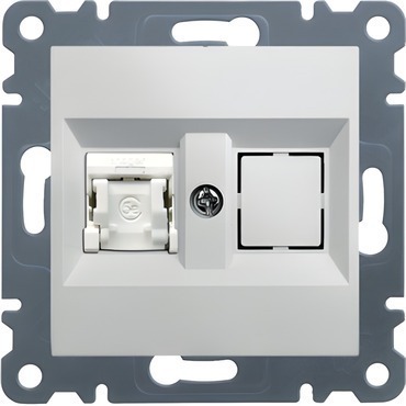 HAG WL2150 Datová zásuvka 1 x RJ45 - cat.6 UTP - bílá, Lumina