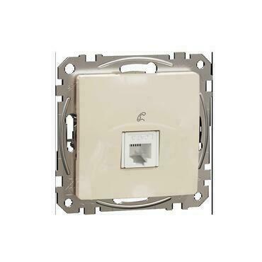 SCHN SDD112491 Sedna D/E - Telefonní zásuvka 1xRJ11, Béžová