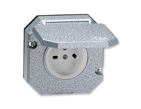 Zásuvka technická venkovní ABB Variant 5515N-C05765, šedá, vestavná, Al, vzor K, IP55