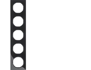 HAG 10152245 Rámeček 5-násobný, Berker R.3, černá, lesk
