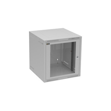 Rozvaděč nástěnný SOLARIX GrandN-12U-66-11-G, 19", 12U, RAL 7035, 600x600 mm, skleněné dveře