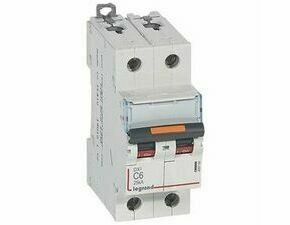 Jistič dvoupolový LEGRAND 409766 DX3 2P C6 25KA