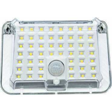 Svítidlo LED přisazené GREENLUX EMA SOLAR PIR 90LED , senzor, neutrální bílá, bílá