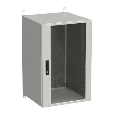 Rozvaděč nástěnný SOLARIX LC-20-21U-66-12-G, 19", 21U, 600x600 mm, skleněné dveře, zámek, venkovní