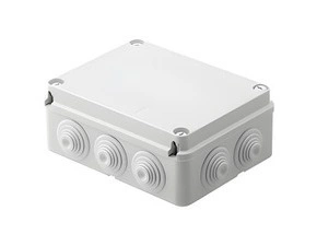 Spojovací krabice GEWISS GW44007 s víkem, plast. šroub, plombovací, ip55, 190x140x70, šedá