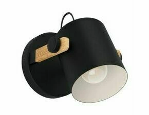 EGLO WL/1 E27 SCHWARZ-CREME/HOLZ 'HORNWOOD'