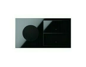 Sestava 2 násobná: IP44: 1 zásuvka+2 kryty, černá