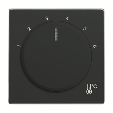 Kryt termostatu ABB Future 2CKA001710A4198, antracitová, prostorového s otočným ovladačem
