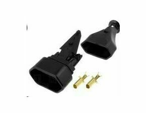 DAM GN-11 Zásuvka plochá, nerozebíratelná, 2P 2,5A/250V, černá, v závěsu