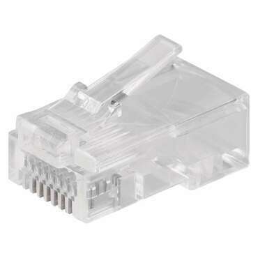 Konektor datový EMOS K0102, CAT5E, UTP, RJ45, neskládaný, nestíněný na drát