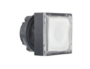 SCHN ZB5CW313 Ovládací hlavice stiskací prosvětlená, lícující (štítek) - bílá