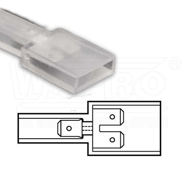 wpr9082 ROPL-PVC-12-6308 plochý rozvaděč celoizolovaný, PVC, tvar T, počet kolíků: 1+2, 6,3 x 0,8 mm