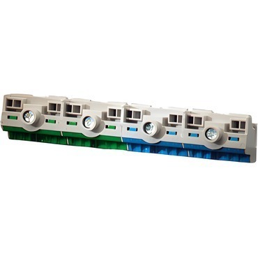 HEN KV FC 09 Svorkovnice PE+N, každá 2x 25mm2+ 8x 4mm2, provedení FIXCONNECT, pro skříně KV s 9 modu