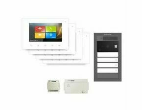 SADA DV 4úč.MODULÁRNÍ tablo do zdi: 4xIS01:7";PS01;distributor