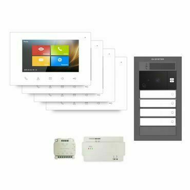 SADA DV 4úč.MODULÁRNÍ tablo do zdi: 4xIS01:7";PS01;distributor