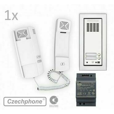 Přístupový systém CZECHPHONE 4004020001, DUO, 1 účastník, GEN, 2 tlačítka, 12V