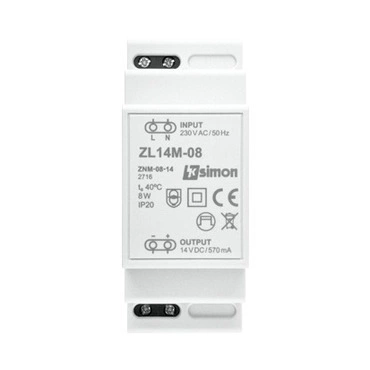 Zdroj napájecí pro LED SIMON ZL14M-08, 14 V DC, 8 W, modulární,