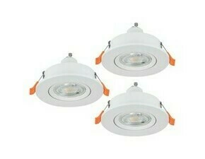 Vestavné svítidlo BARRANCO GU10, 3ks bílá O90 mm 3x4,5W EGLO