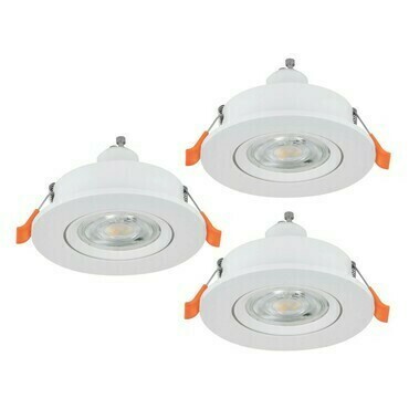 Vestavné svítidlo BARRANCO GU10, 3ks bílá O90 mm 3x4,5W EGLO