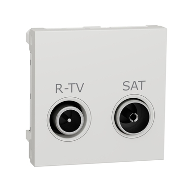 SCHN NU345518 Unica - Zásuvka TV-R/SAT koncová 5,5 dB, 2M, Bílá