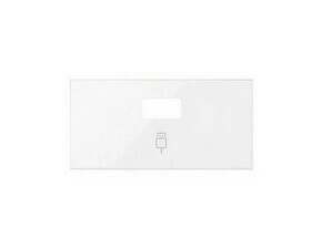 Kryt 1 násobné USB zásuvky SIMON 10001091-130, přístroj 1/2, bílá