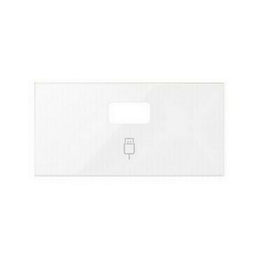 Kryt 1 násobné USB zásuvky SIMON 10001091-130, přístroj 1/2, bílá