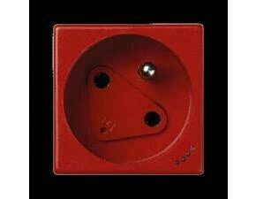Zásuvka K45 SIMON KLS02/6, 1 nás., DATA se sign., natoč., klíč, 16A/250V~, šr. sv., červená
