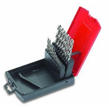 CIMCO 201358 Sada spirálových vrtáků HSS o 1 - 10 mm (19 ks)