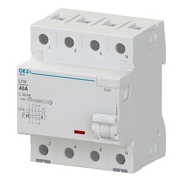 Chránič čtyřpólový OEZ:42418 LFN-25-4-030AC, In 25 A, Ue AC 230/400 V, Idn 30 mA, 4pól, Inc 10 kA
