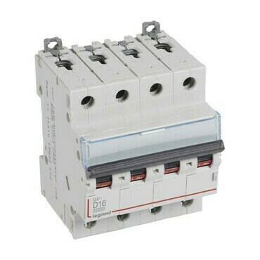 Jistič čtyřpolový LEGRAND 409533 DX3 4P D16 10000A/16KA