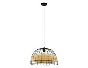 Svítidlo závěsné EGLO HL 1 E27 O500 SCHWARZ NATUR ANWICK
