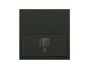 Sestava 1 násobná: 1 zásuvka RJ45, černá matná