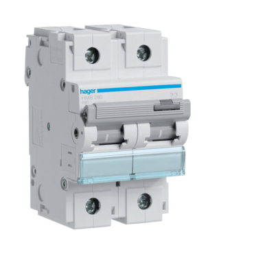 Jistič dvoupolový HAGER HMB280 2-pól. 80 A, char. B, 15 kA