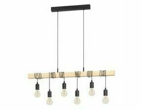 EGLO HL/6 E27 SCHWARZ/HOLZ 'TOWNSHEND'