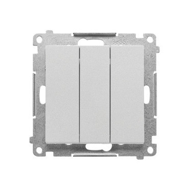 SIMON TP31L.01/143 Ovladač zapínací 3 násobný s LED podsvětlením (přístroj se 3 kryty), řazení 1/0So