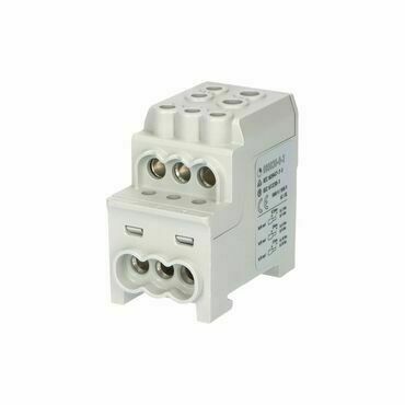 EL 1003207 Blok pro rozdělení fází UVB 200 L G, 1pól., 200A, AL/CU, 1000V, šedý, na DIN (bal.3)