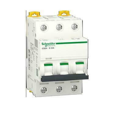 SCHN A9F85325 Jistič Acti9 iC60H 3P 25A  D export RP 0,38kč/ks