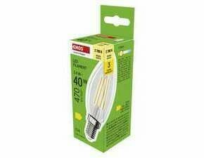 EMOS ZF3D22 LED FLM CANDLE 3,4W(40W) 470lm E14 WW