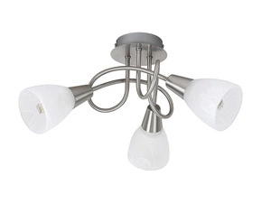 Svítidlo stropní RABALUX 5532 JENNA saténová chromová E14 3x MAX 40W