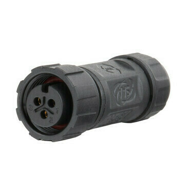MC LED Konektor - zásuvka, IP67, pájecí, M12, 3piny