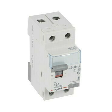 Chránič dvoupolový LEGRAND 411547 TX3 CHRÁN. 2P 63A 300MA AC-S