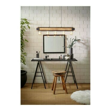 Svítidlo závěsné EGLO HL 5 SCHWARZ HOLZ GEFLÄMMT LAYHAM