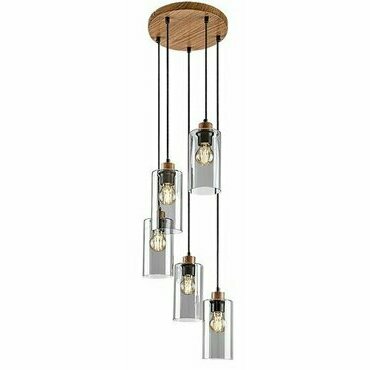 Svítidlo závěsné RABALUX 72125 TANNO dub E27 5x MAX 25W