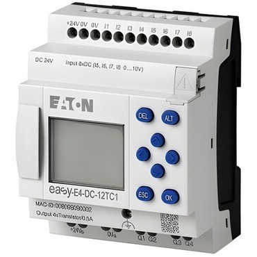 EATON 197213 EASY-E4-DC-12TC1 Řídicí relé easyE4 s displejem, 24V DC, 8 vstupů, 4 tranzistorové výst