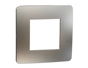 SCHN NU280255M Unica Studio Metal - Krycí rámeček jednonásobný, White Aluminium/Bílý