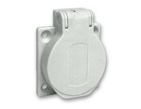 SCHN PKN51G Zásuvka 50 x 50 16A 2P+PE 250V IP54 šedá