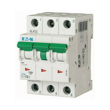 Jistič třípolový EATON 263406 PL7-C6/3 PL7, char C, 3-pólový, Icn=10kA, In=6A