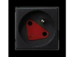 Zásuvka K45 SIMON KS22/14, 1 nás., DATA se sign., natoč., klíč, 16A/250V~, bezšr. sv., šedá grafit