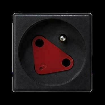 Zásuvka K45 SIMON KS22/14, 1 nás., DATA se sign., natoč., klíč, 16A/250V~, bezšr. sv., šedá grafit