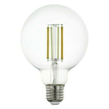Zdroj LM_LED_E27 G95 1x8W čirá volitelná bílá EGLO